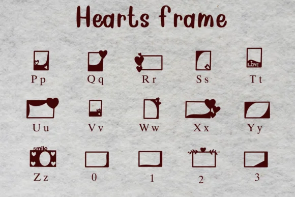 Hearts Frame by Nongyao — Dingbats Font — thumbnail 3