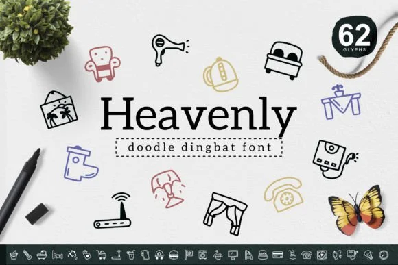 Heavenly by YandiDesigns — Dingbats Font