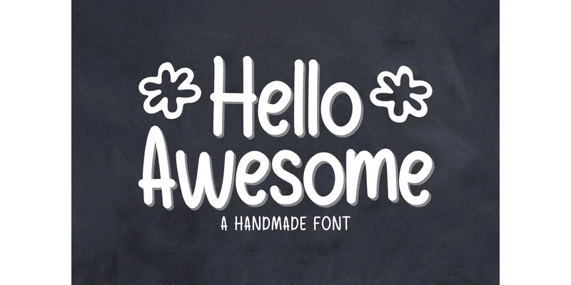 Hello Awesome Font by Eystore by Eystore — Sans Serif Font
