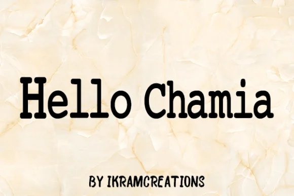 Hello Chamia by IkramCreations — Slab Serif Font — thumbnail 2
