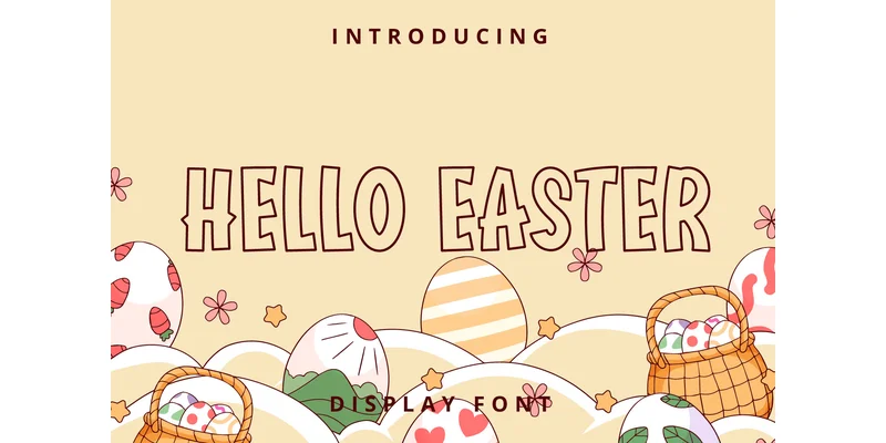 Hello Easter Font by nicetrip7 — Display Font