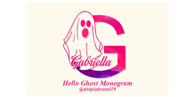 Hello Ghost Monogram Font by utopiabrand19 by utopiabrand19 — Decorative Font