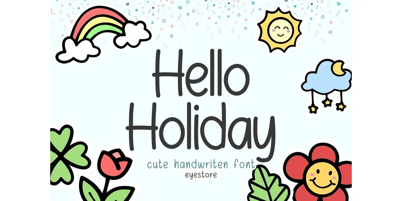Hello Holiday Font by Eystore by Eystore — Sans Serif Font