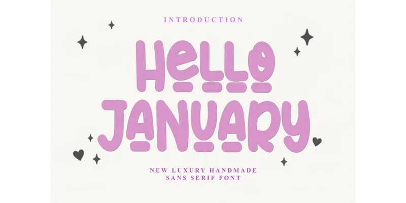 Hello January Font by PiPi Creative — Display Font