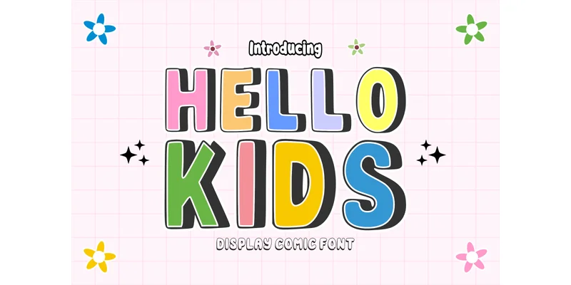Hello Kids Font by anamalmusyaffaCreative by anamalmusyaffaCreative β Display Font
