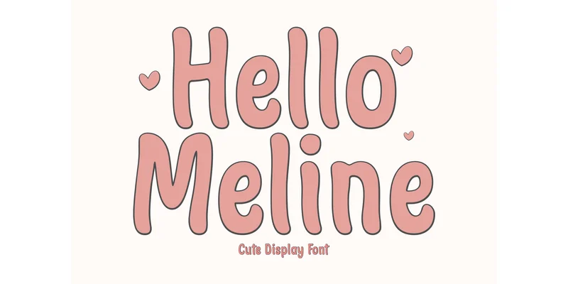 Hello Meline Font by Hendrik (7NTypes) — Display Font