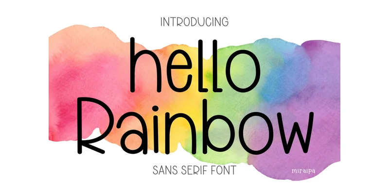 Hello Rainbow Font by miraipa — Sans Serif Font