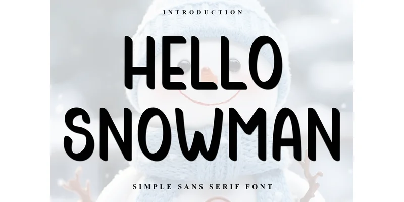 Hello Snowman Font by FreshTypeINK — Display Font
