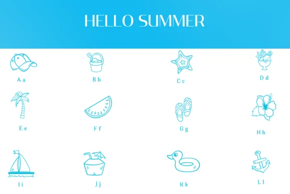 Hello Summer by Heartcraft Atelier — Dingbats Font — thumbnail 2