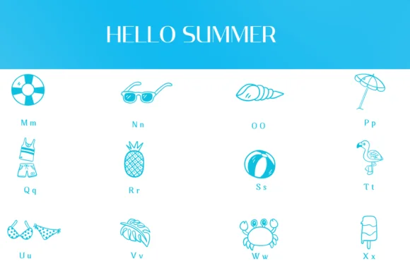 Hello Summer by Heartcraft Atelier — Dingbats Font — thumbnail 3