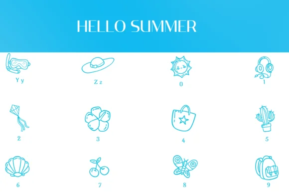 Hello Summer by Heartcraft Atelier — Dingbats Font — thumbnail 4