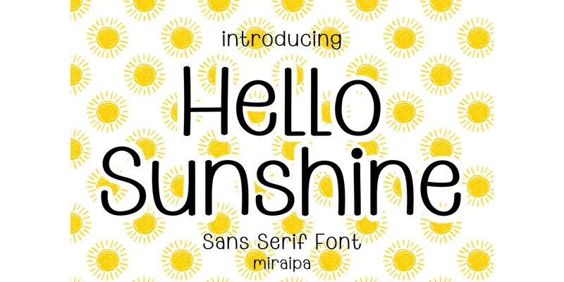 Hello Sunshine Font by miraipa — Sans Serif Font