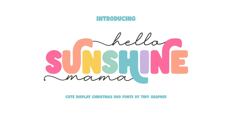 Hello Sunshine Mama Font by TINY GRAPHIX — Display Font