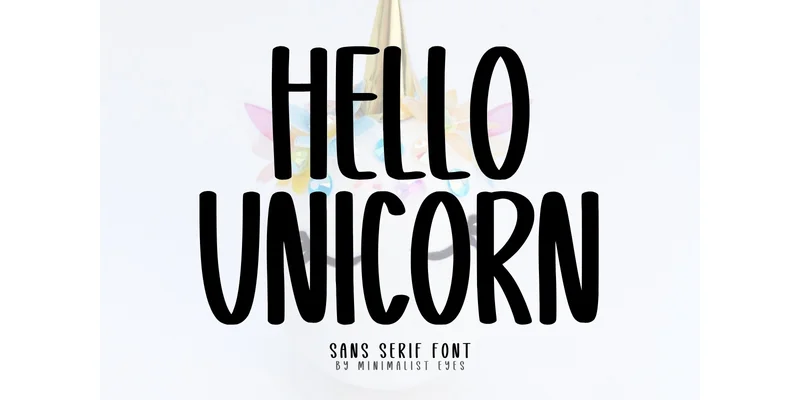 Hello Unicorn Font by Minimalist Eyes — Sans Serif Font