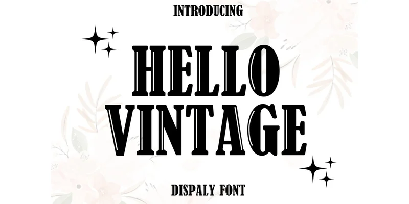Hello Vintage Font by Cute Cat — Display Font