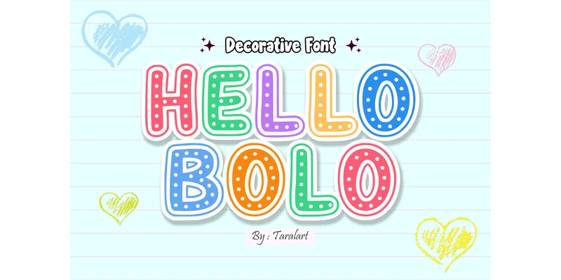 Hellobolo Regular Font by TaralArt by TaralArt — Decorative Font