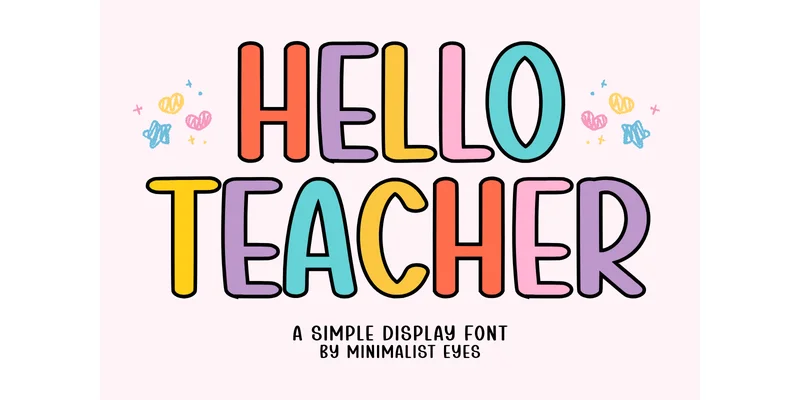 Helloteacher Font by Minimalist Eyes — Display Font