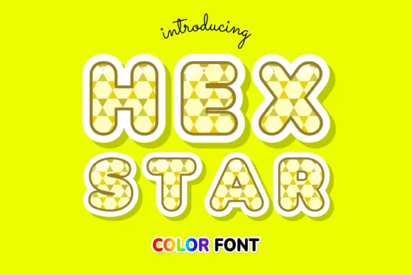 Hex Star by JUSTTYPE — Color Fonts Font