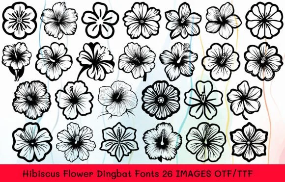 Hibiscus Flower by MOMAT THIRTYONE — Dingbats Font
