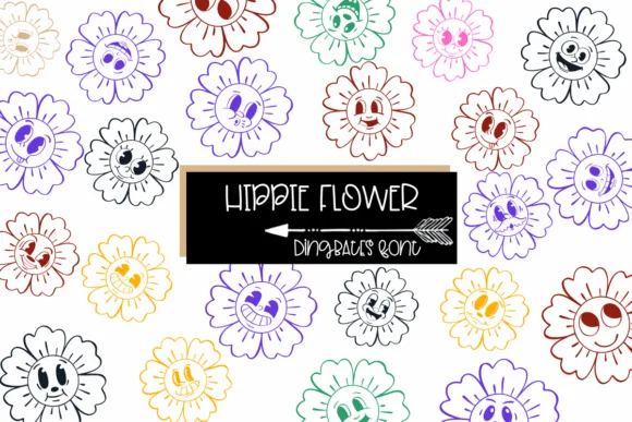 Hippie Flower by Sirinart — Dingbats Font