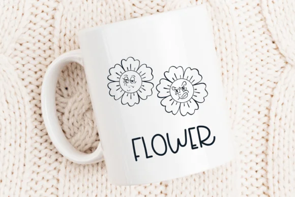 Hippie Flower by Sirinart — Dingbats Font — thumbnail 5