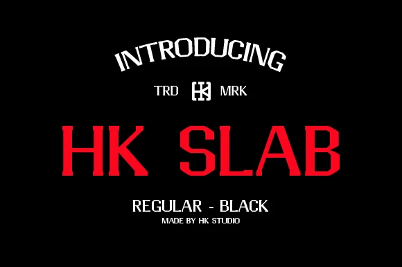 HK Slab by hendikusuma — Slab Serif Font