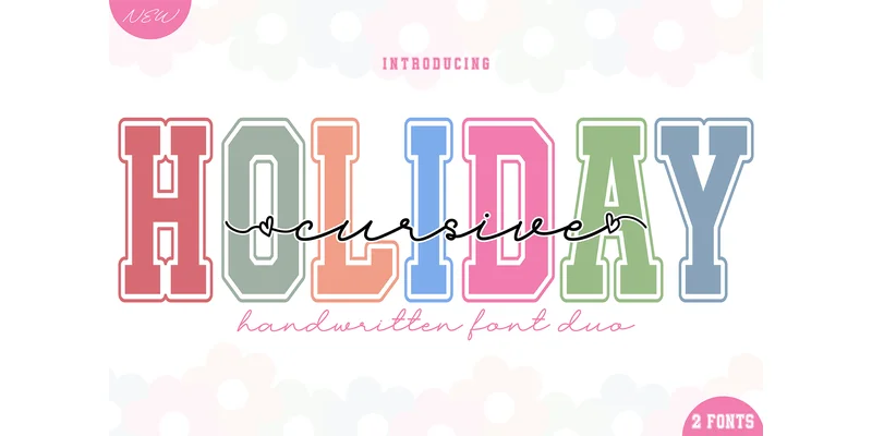 Holiday Cursive Font by TINY GRAPHIX — Display Font