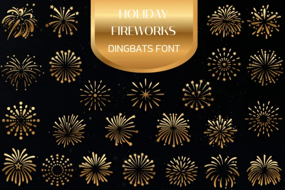 Holiday Fireworks by Heartcraft Atelier — Dingbats Font