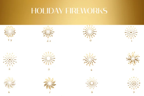 Holiday Fireworks by Heartcraft Atelier — Dingbats Font — thumbnail 4