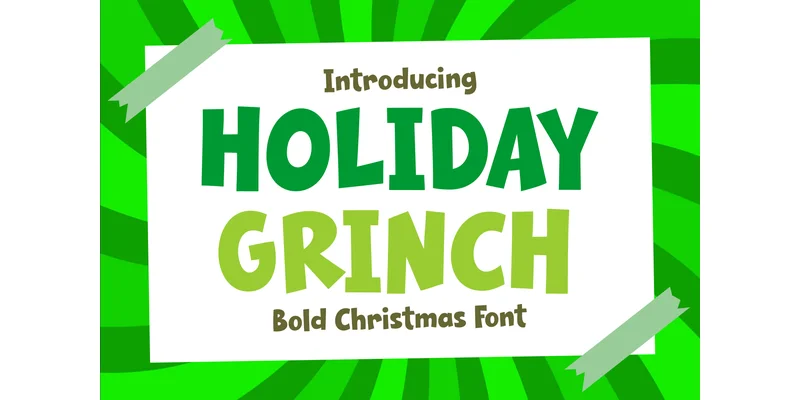 Holiday Grinch Font by Dreamink (7ntypes) — Display Font