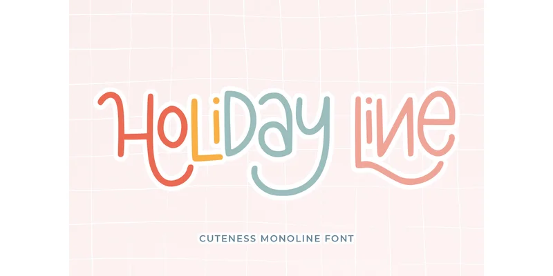 Holiday Line Font by Abodaniel — Display Font