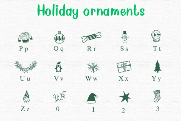 Holiday Ornaments by Nongyao — Dingbats Font — thumbnail 3