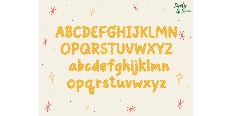 Holiday Stripes Font by LivelyAutumn 11.11 by LivelyAutumn 11.11 — Decorative Font — thumbnail 2