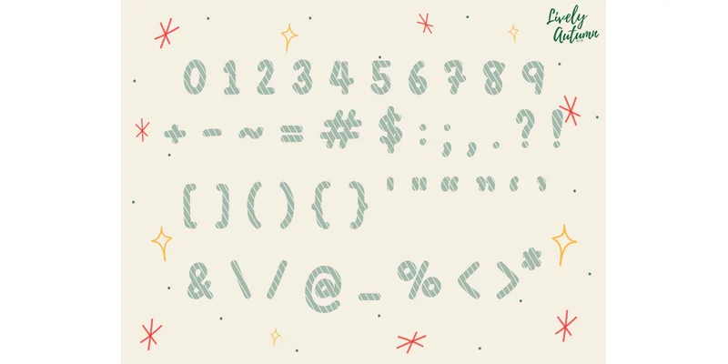 Holiday Stripes Font by LivelyAutumn 11.11 by LivelyAutumn 11.11 — Decorative Font — thumbnail 3