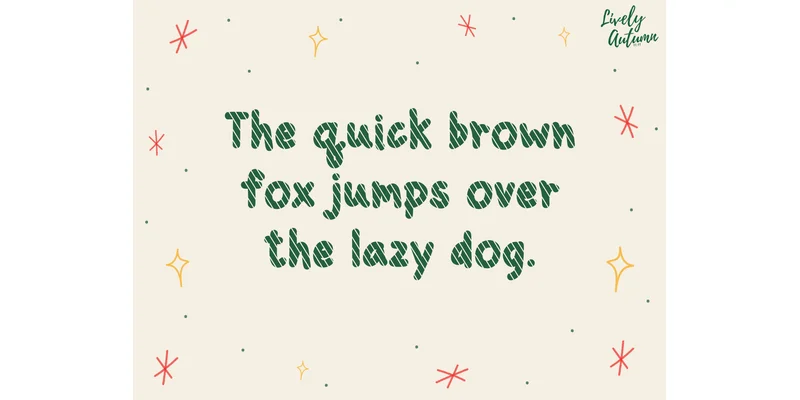 Holiday Stripes Font by LivelyAutumn 11.11 by LivelyAutumn 11.11 — Decorative Font — thumbnail 4