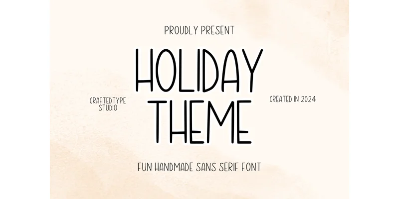 Holiday Theme Font by CraftedType Studio — Sans Serif Font