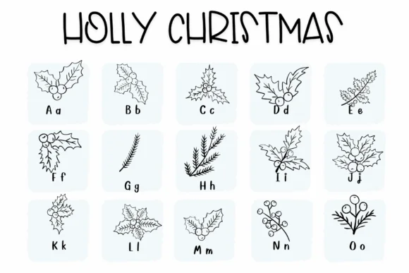 Holly Christmas by Sirinart — Dingbats Font — thumbnail 2