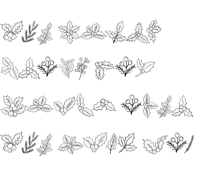 Holly Christmas by Sirinart — Dingbats Font — thumbnail 8