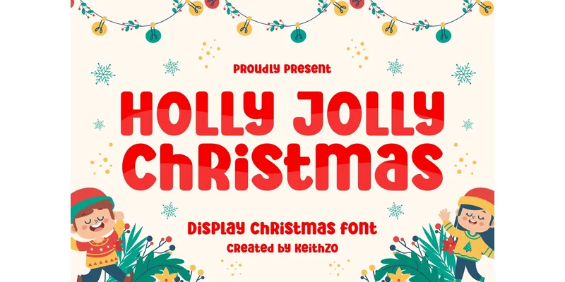 Holly Jolly Christmas Font by Keithzo (7NTypes) — Display Font