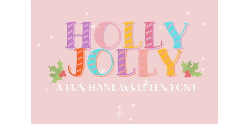 Holly Jolly Font by GetjiArts by GetjiArts — Decorative Font