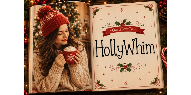 Holly Whim Font by OliviaFontCo by OliviaFontCo — Display Font — thumbnail 3