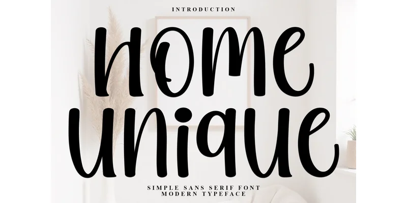 Home Unique Font by Inermedia STUDIO — Display Font