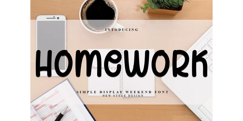 Homework Font by PAYJHOshop — Display Font