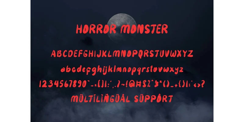 Horror Monster Font by yogaletter6 — Display Font — thumbnail 5