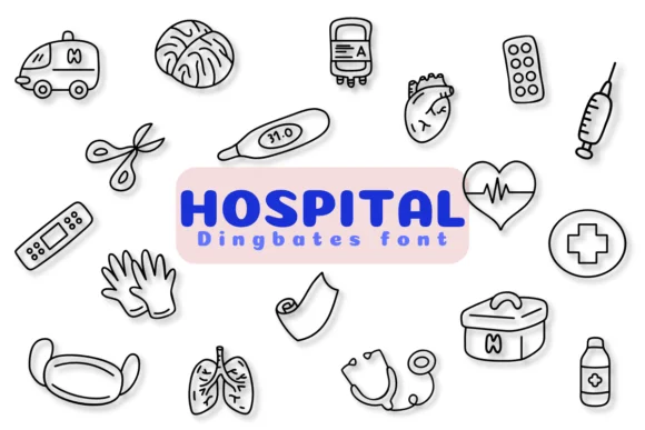 Hospital by Chonada — Dingbats Font