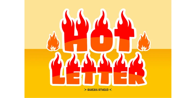 Hot Letter Font by Sahira Studio by Sahira Studio — Decorative Font