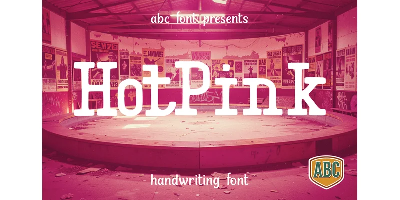 Hotpink Font by ABC Font — Display Font