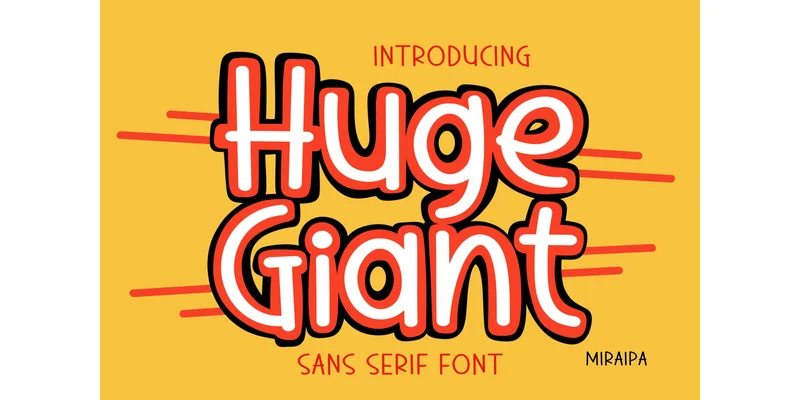 Huge Giant Font by miraipa — Sans Serif Font