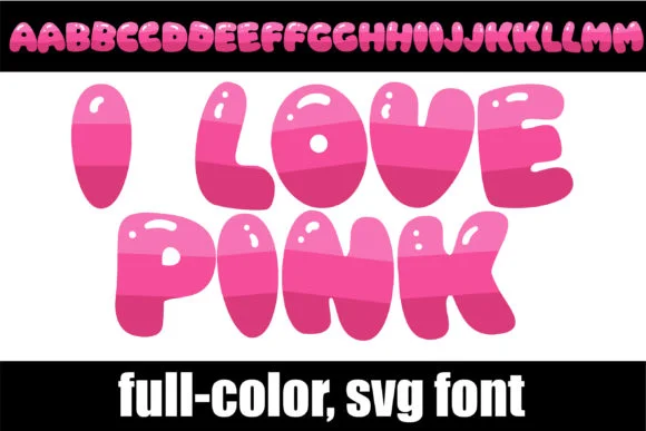 I Love Pink by Illustration Ink — Color Fonts Font