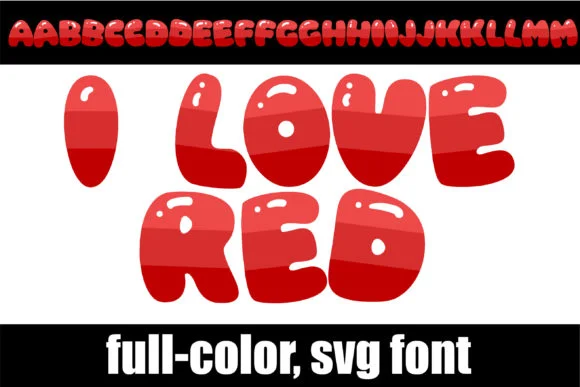 I Love Red by Illustration Ink — Color Fonts Font
